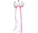 DIADEME AVEC RUBANS, ROSE FONCE