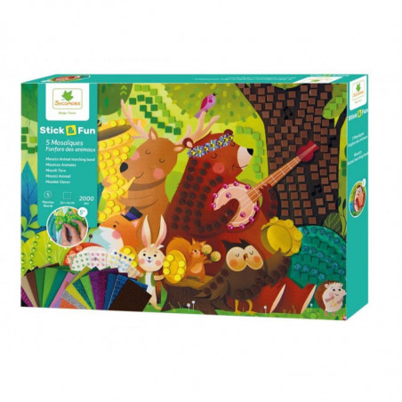 STICK AND FUN - MOSAIQUES ANIMAUX FANFARE XL