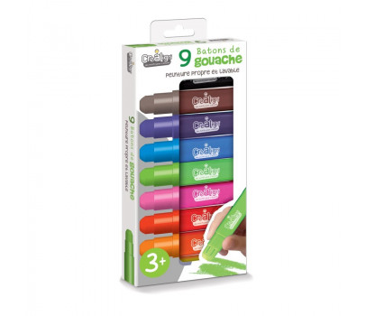 9 BATONS DE GOUACHE