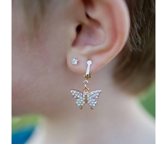 BOUCLES D'OREILLES CLIPS BOUTIQUE BUTTERFLY CLIP ON, 2 PAIRES