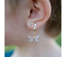 BOUCLES D'OREILLES CLIPS BOUTIQUE BUTTERFLY CLIP ON, 2 PAIRES