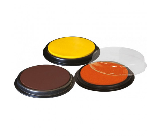 BOITE 3 ENCREURS RONDS - JAUNE ORANGE MARRON