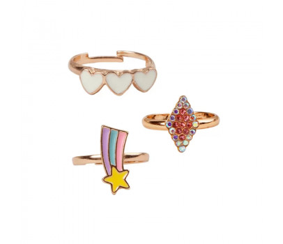 BAGUES BOUTIQUE HEART STAR, 3 PCS