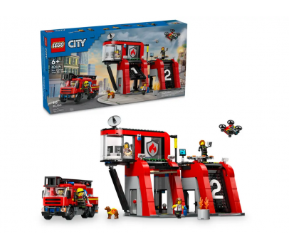 CITY - LA CASERNE ET LE CAMION DE POMPIERS