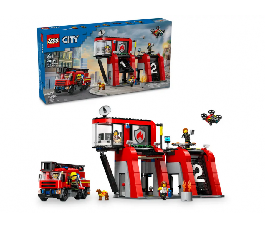 CITY - LA CASERNE ET LE CAMION DE POMPIERS