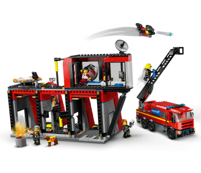 CITY - LA CASERNE ET LE CAMION DE POMPIERS