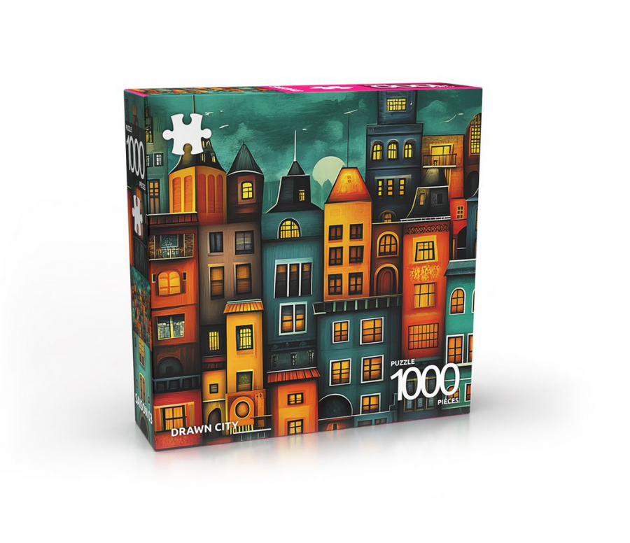 PUZZLE 1000P - DRAWN CITY