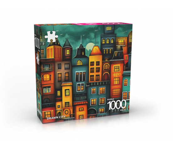 PUZZLE 1000P - DRAWN CITY