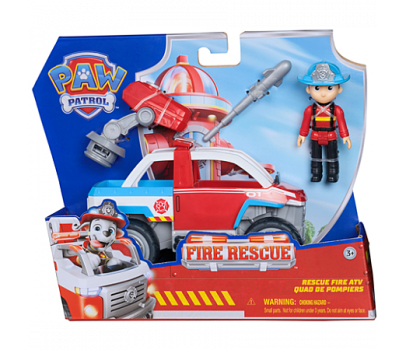 PAT PATROUILLE - VEHICULE + FIGURINE FIRE RESCUE RYDER La Pat' Patrouille