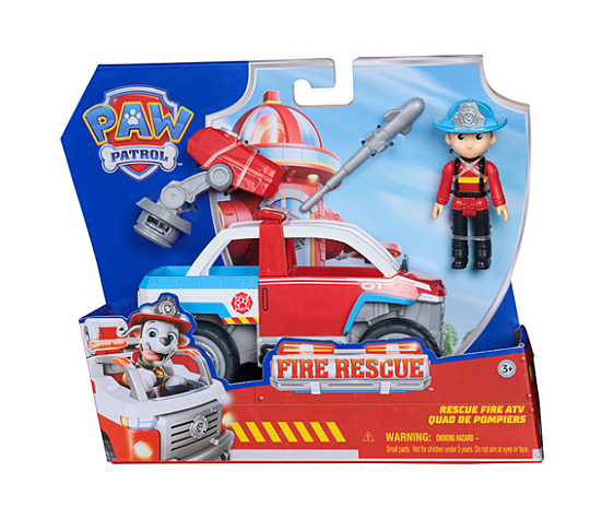 PAT PATROUILLE - VEHICULE + FIGURINE FIRE RESCUE RYDER La Pat' Patrouille