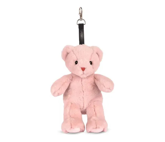 BIJOU DE SAC DOUDOU - OURS ROSE POUDRE
