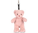 BIJOU DE SAC DOUDOU - OURS ROSE POUDRE