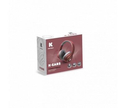 K-EARS - Casque audio bluethooth bordeaux
