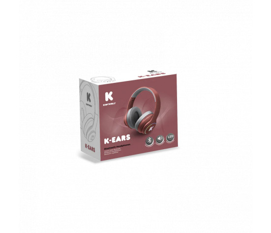 K-EARS - Casque audio bluethooth bordeaux