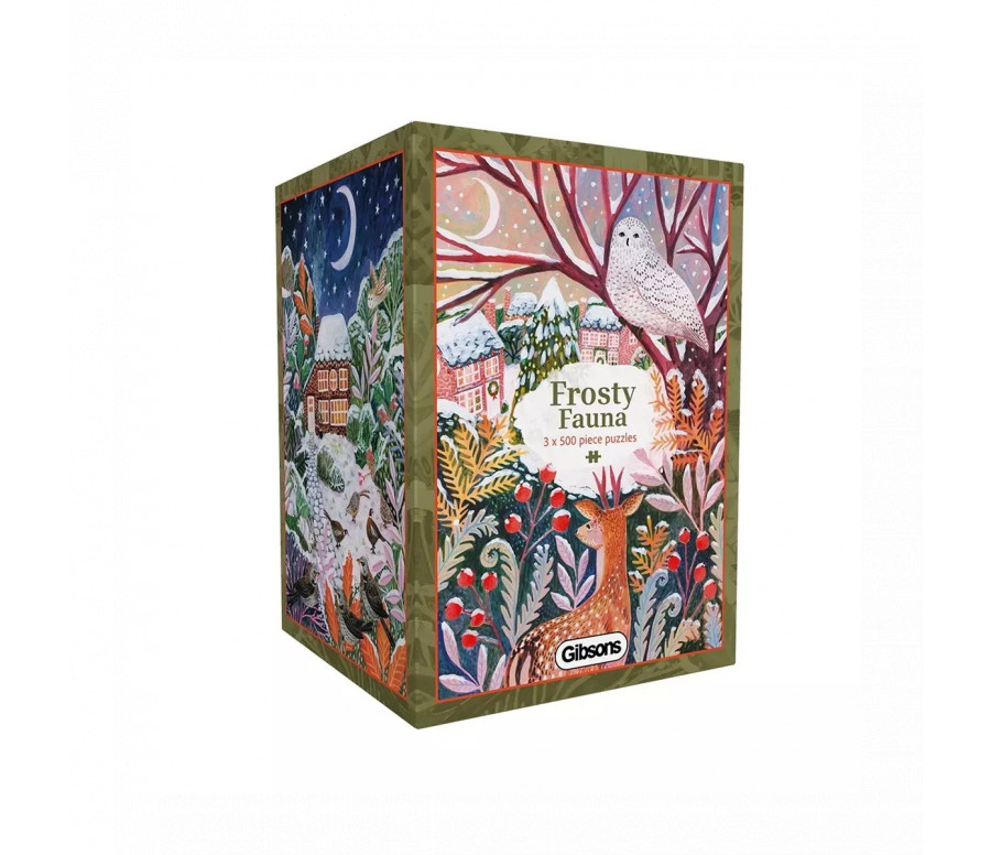 PUZZLE 3 X 500P - FROSTY FAUNA