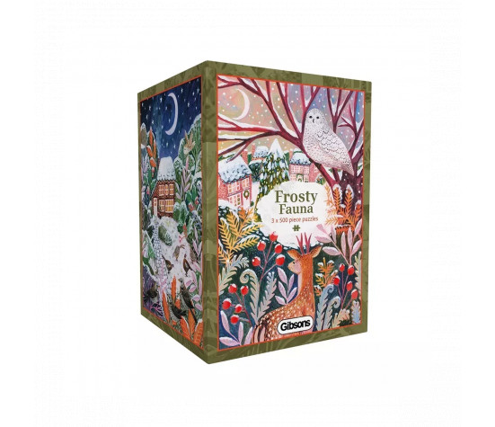 PUZZLE 3 X 500P - FROSTY FAUNA