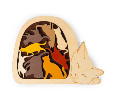 CASSE-TETE BOIS - PANIER DE CHATS