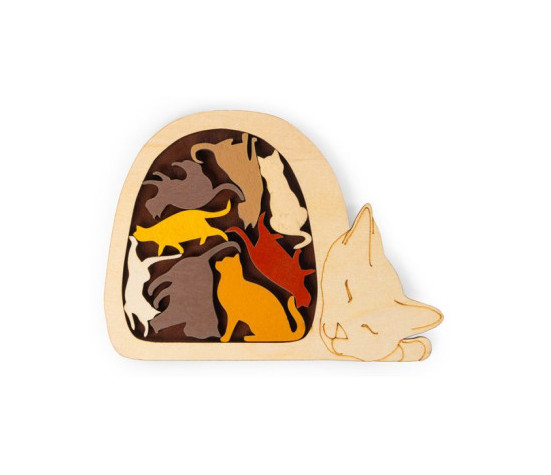 CASSE-TETE BOIS - PANIER DE CHATS