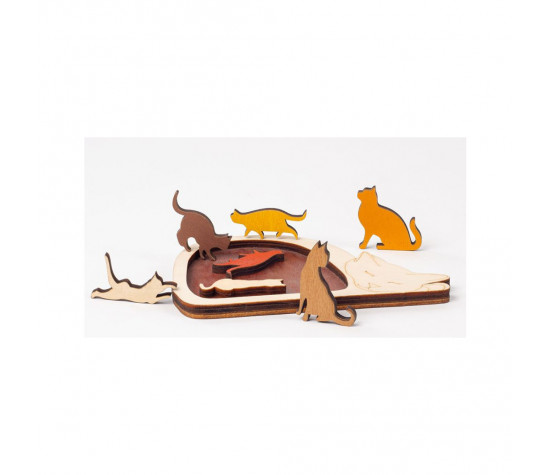 CASSE-TETE BOIS - PANIER DE CHATS