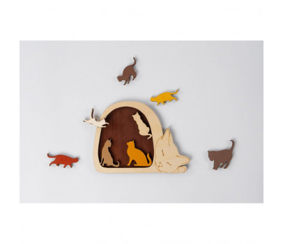 CASSE-TETE BOIS - PANIER DE CHATS