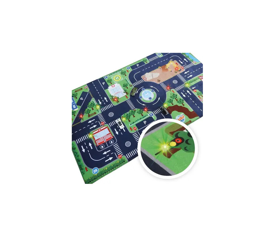 TAPIS DE VOITURE LUMINEUX + 3 VOITURES TAPIS DE VOITURE LUMINEUX + 3 VOITURES