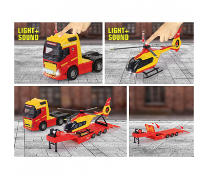 MAJO GS CAMION VOLVO + HELICO SECU CIVILE 35CM