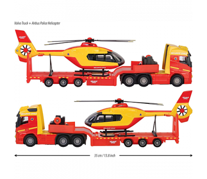 MAJO GS CAMION VOLVO + HELICO SECU CIVILE 35CM