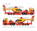 MAJO GS CAMION VOLVO + HELICO SECU CIVILE 35CM