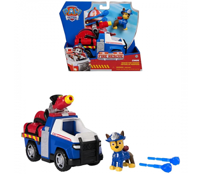 PAT PATROUILLE - VEHICULE + FIGURINE FIRE RESCUE CHASE La Pat' Patrouille