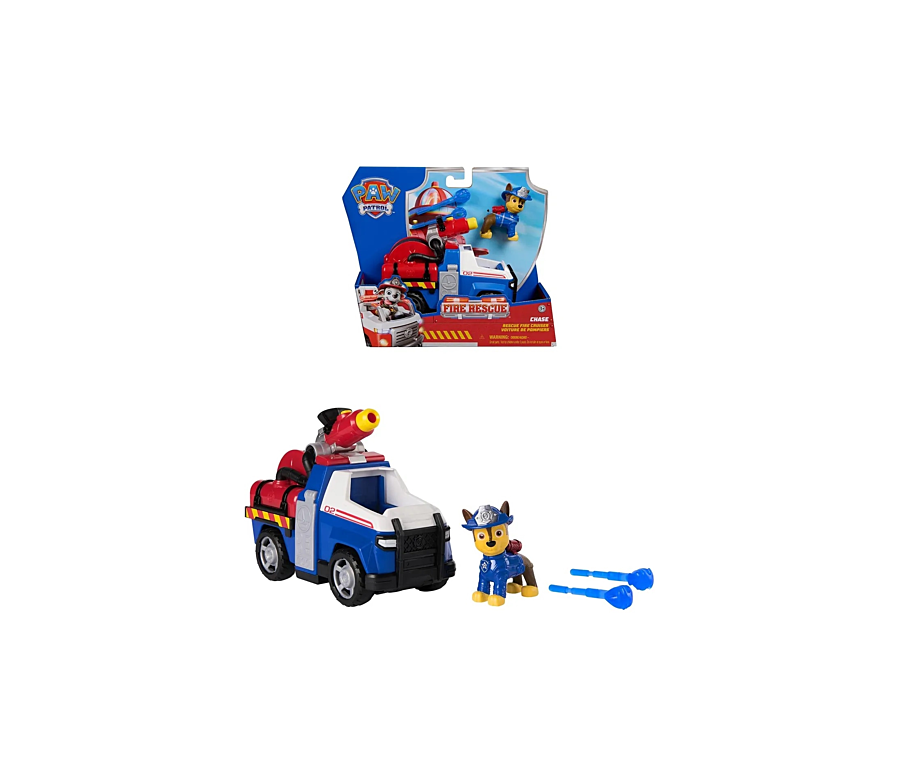 PAT PATROUILLE - VEHICULE + FIGURINE FIRE RESCUE CHASE La Pat' Patrouille
