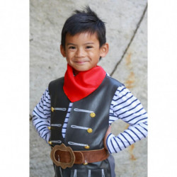 SET DE PIRATE SKULLY (Gilet,ceinture et bandana) TAILLE US 5-6