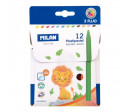 BOITE 12 PLASTIPASTEL ROND COULEUR