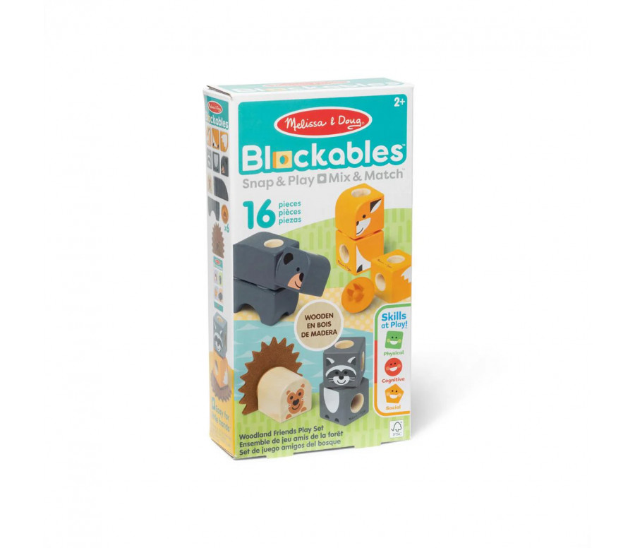 BLOCKABLES - LES ANIMAUX DE LA FORET - 16 PIECES