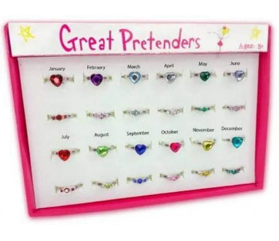 BAGUE PIERRE DE NAISSANCE (24 PCS + 12 PCS DE REMPLISSAGE)