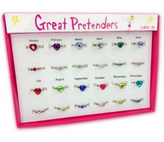 BAGUE PIERRE DE NAISSANCE (24 PCS + 12 PCS DE REMPLISSAGE)