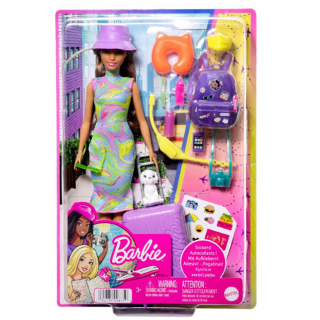 BARBIE - COFFRET TERESA VOYAGE AVEC CHIOT