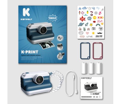K-Print - Appareil Photo à impression thermique (Bleu)