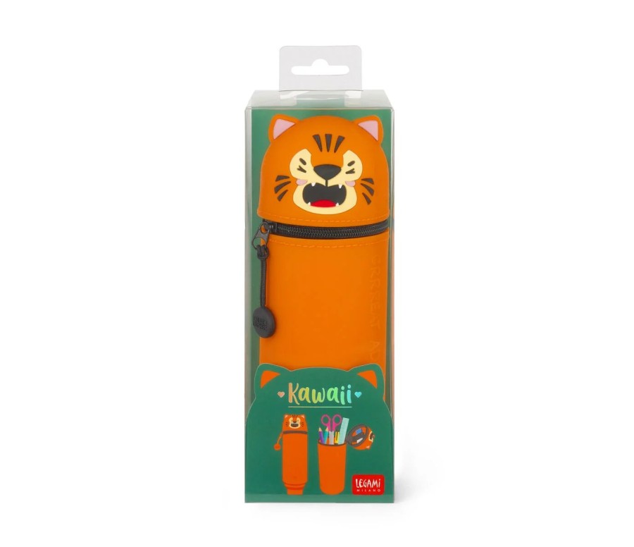 Kawaï - Trousse en silicone 2 en 1- Tigre