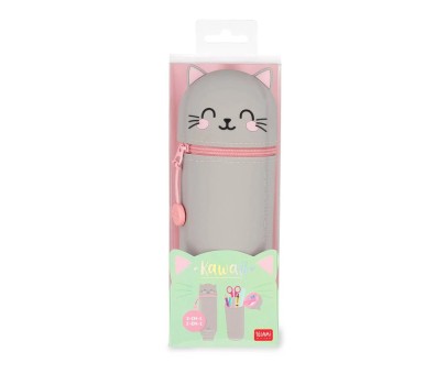 Kawaï - Trousse en silicone 2 en 1- Kitty