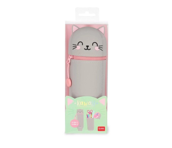 Kawaï - Trousse en silicone 2 en 1- Kitty