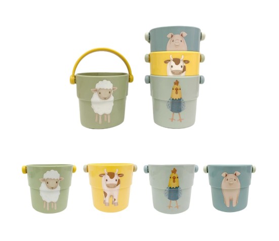 Little Farm - Lot de 4 Gobelet de bain