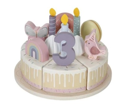 Gâteau d'Anniversaire en Bois - Rose