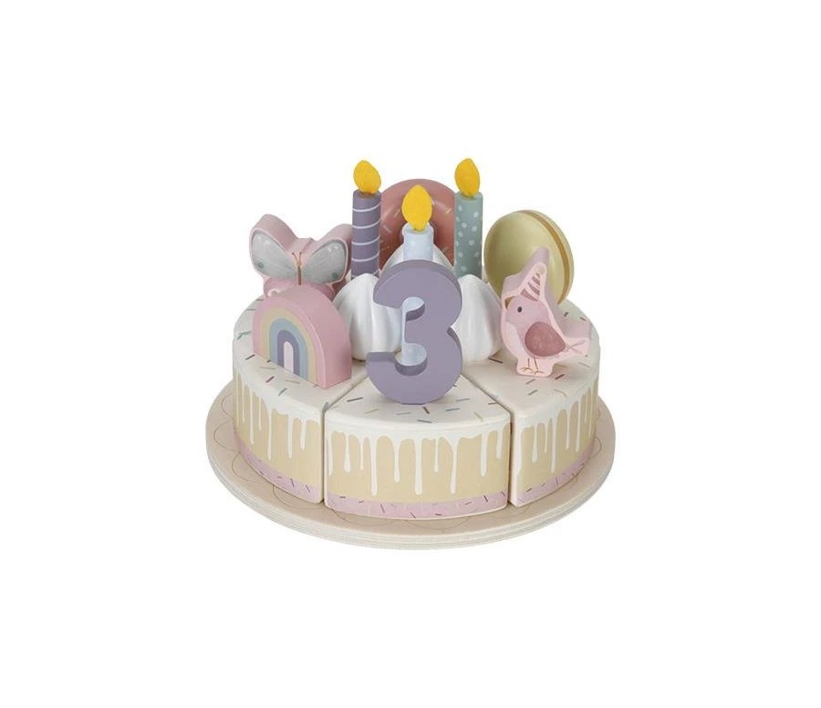 Gâteau d'Anniversaire en Bois - Rose