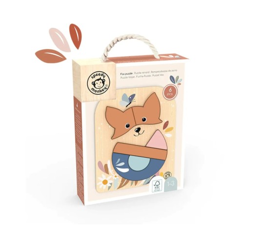Speedy Monkey - Puzzle Renard en Bois