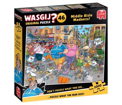 Puzzle 1000p - WASGIJ Original : Frénésie d'Achat dans l'Allée Centrale !