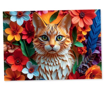 Puzzle 1000P - Paper Cat