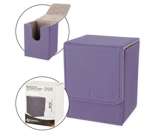PHOENIX SHIELD - Deck Box Deluxe magnétique - Violette