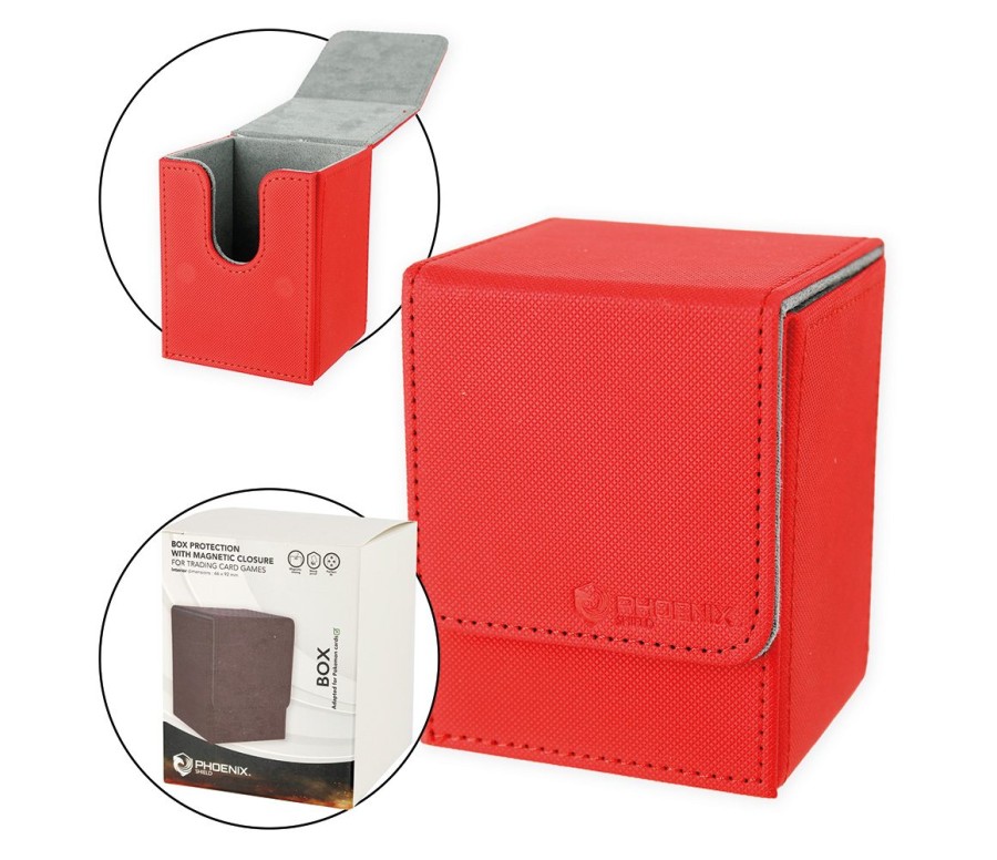 PHOENIX SHIELD - Deck Box Deluxe magnï¿½tique - Rouge