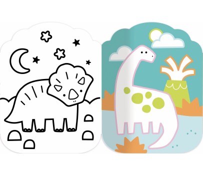 Coloriage sans Dépasser - Les Dinosaures