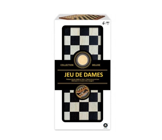 Jeu de Dames en Bois Pliable - Deluxe